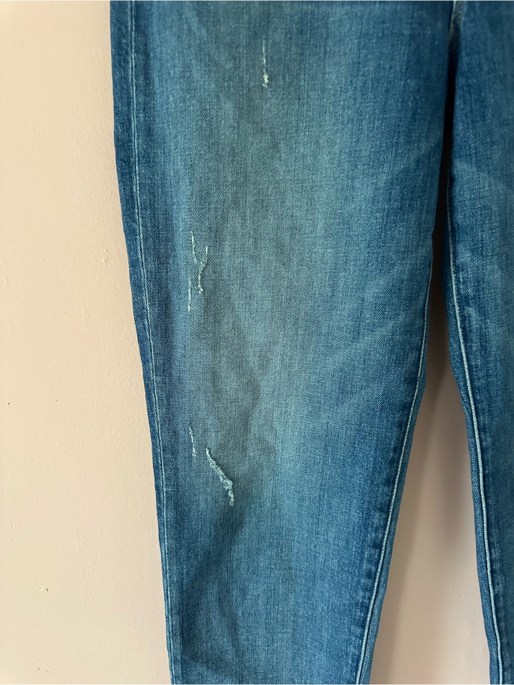 Hudson Zoeey High Rise Straight Cropped Distressed Medium Wash Denim Jeans - Picture 7 of 14